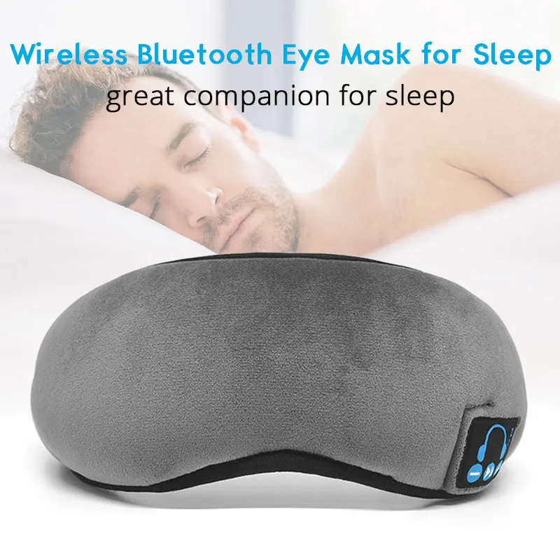 New Wireless Bluetooth Sleeping Eye Mask For Sleep Headphones Music Headset Eyeshade With Microphone Earphone | Электроника