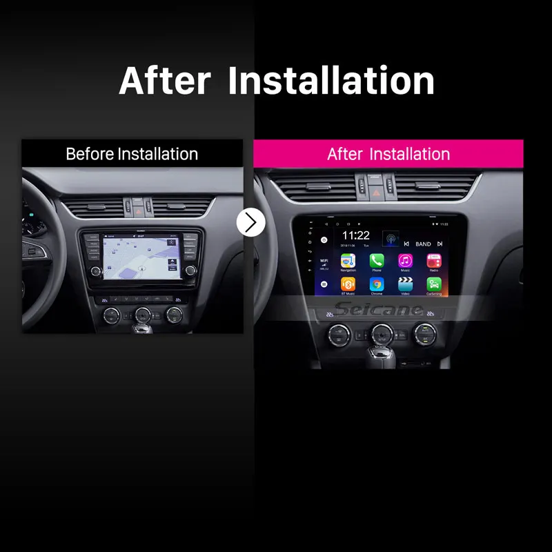 Seicane 10 1 ''HD 1024*600 автомобильное радио Android 0 для 2015 2016 2017 SKODA Octavia (UV) GPS