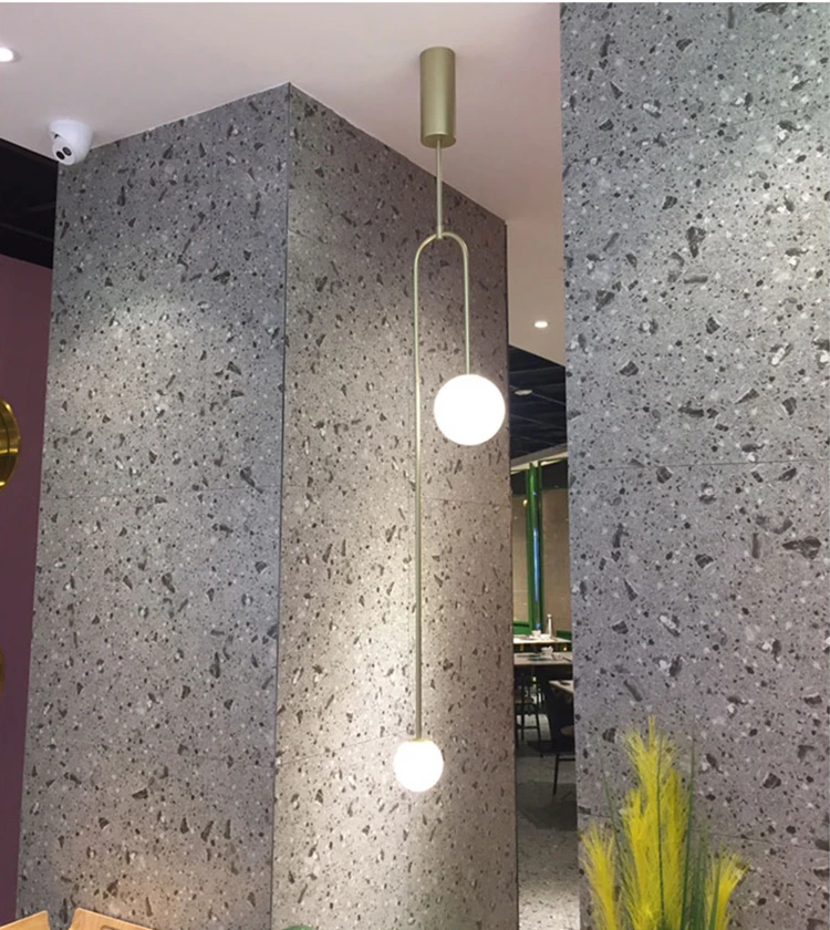 Подвесная лампа из матового стекла скандинавский потолочный светильник G9