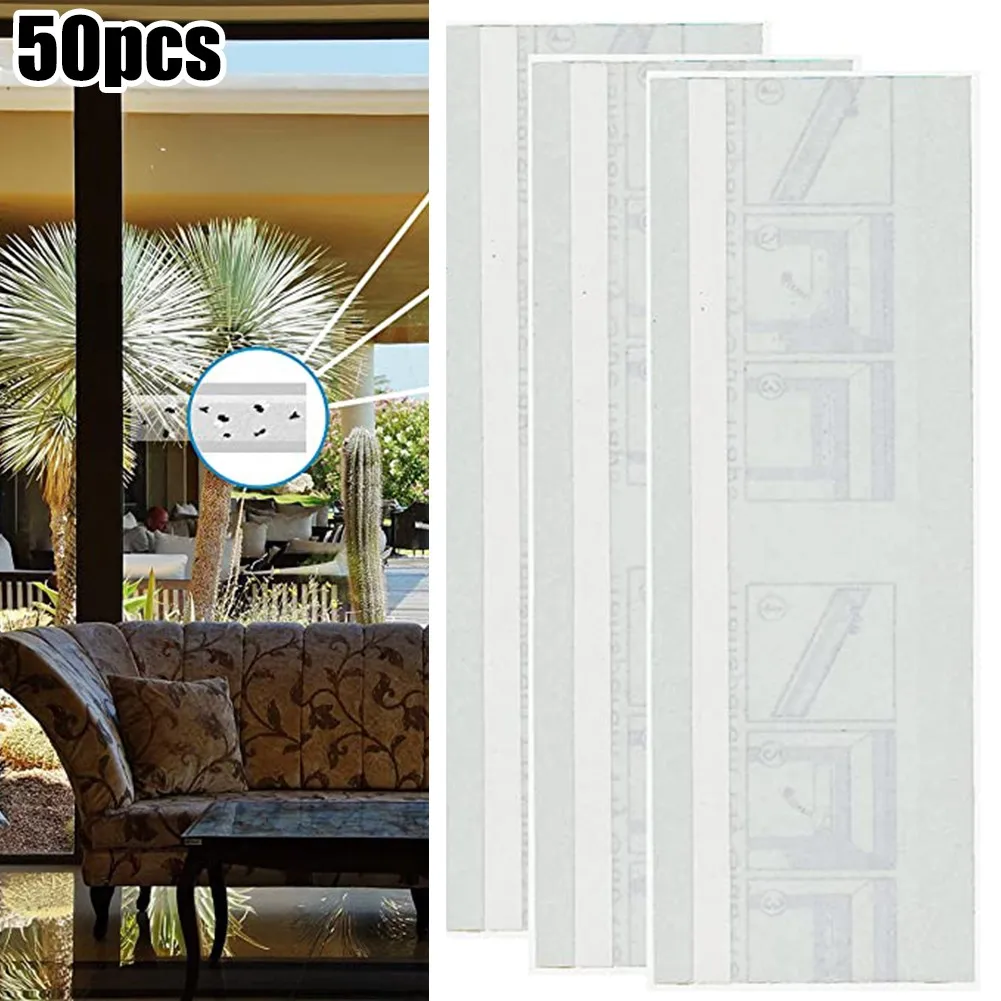 

Ловушка для мух 50 шт., наклейки в виде бумажных ловушек для комнатных насекомых, вредителей, для улицы, сада, ловушка для насекомых, против ко...