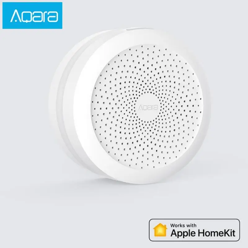 Блок управления умным домом Aqara Hub Mi Gateway работает с приложением Apple Homekit и aqara smart home