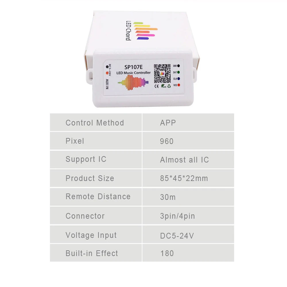 Комплект светодиодных лент WS2812B WS2812 30/60 светодиодный 5 в пост. Тока SP107E Bluetooth