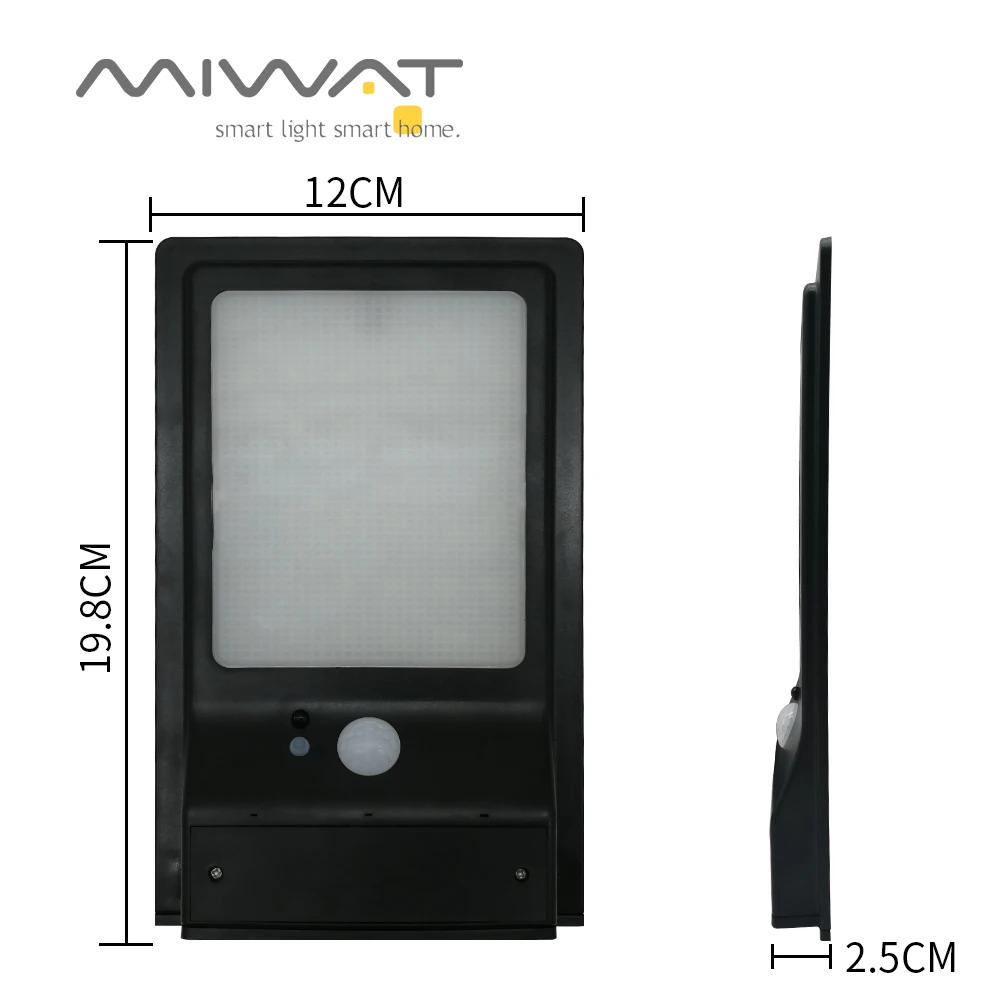 48 светодиодов Открытый Солнечный свет стены движения PIR датчик солнечной лампы