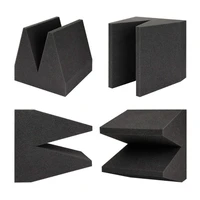 4 pcs acoustic foam boardstudio wedge tileacoustic foam soundproof bass control studio treatment wall panel20x20x20cm