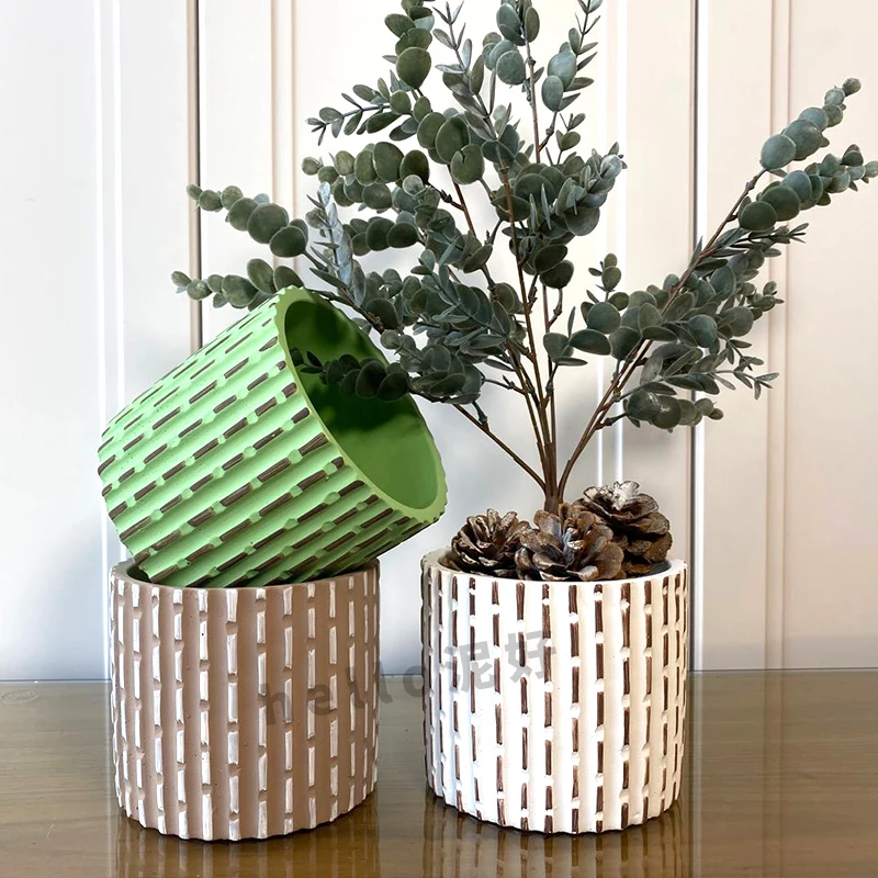 Форма для цементных цветочных горшков круглая форма бетонных силиконовая DIY