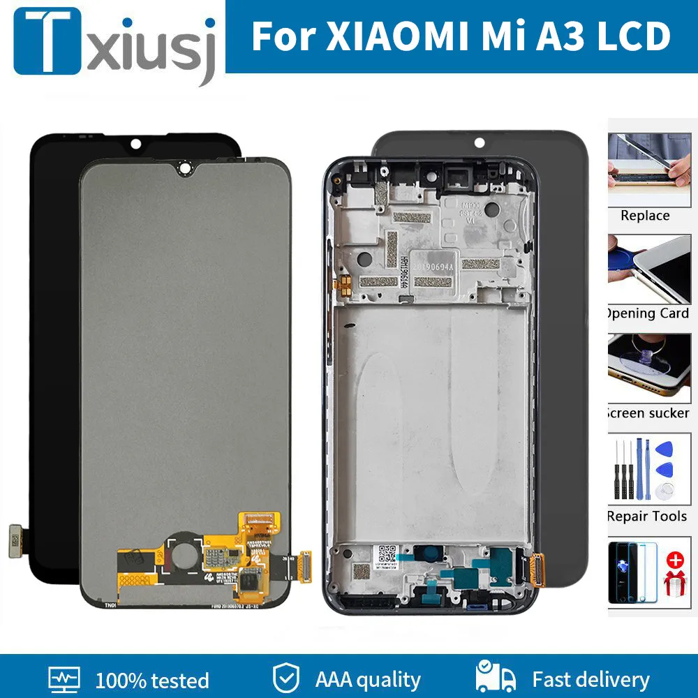 

6.01" Super AMOLED LCD For XIAOMI Mi A3 LCD Display Touch Screen Digitizer Assembly Replacement For Xiaomi CC9E LCD Display