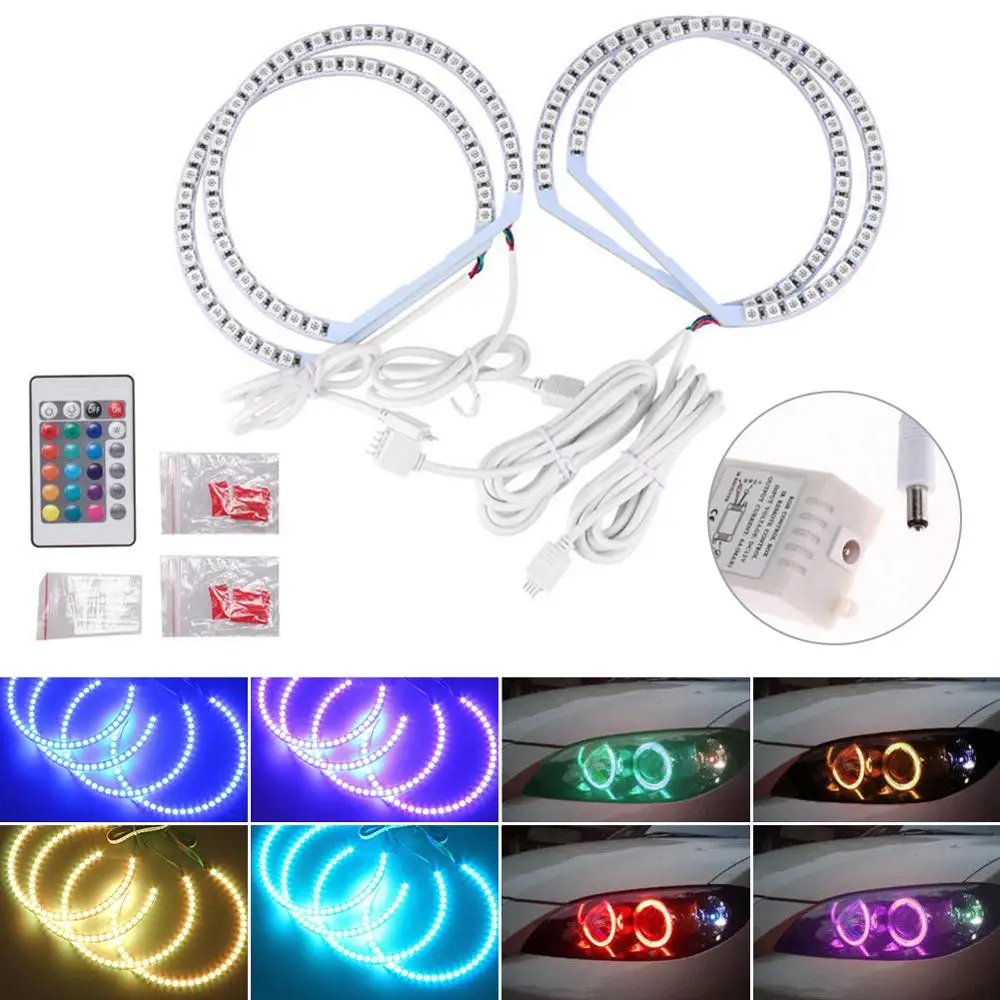 Светодиодный Маркер Angel Eyes 2 шт. разноцветные светодиодные лампы 5050 RGB SMD