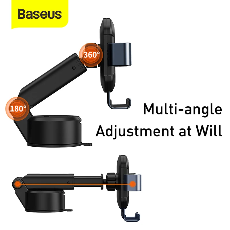 

Baseus Gravity Car Phone Holder Suction Cup Adjustable Universal Holder Stand in Car GPS Mount For iPhone 12 Pro Max Xiaomi POCO
