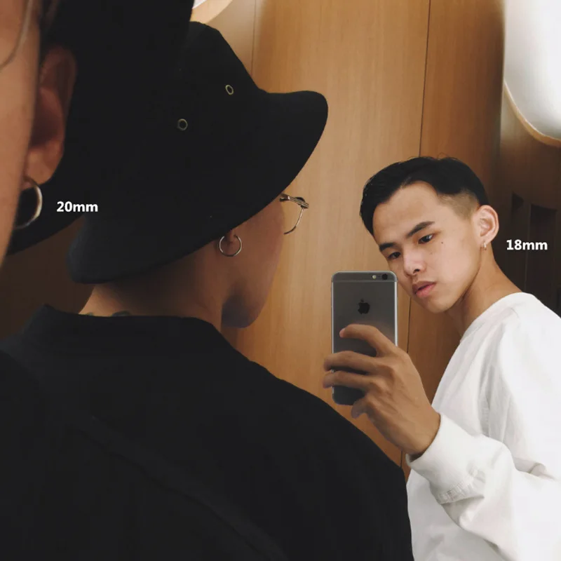 1 PC Women/Man Stainless Steel Small Hoops Earring Piercing Ear Cartilage Tragus Simple Thin Circle Anti-allergic Buckle |