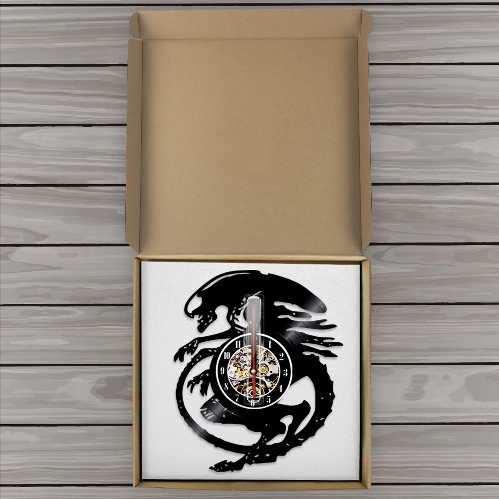 Настенные часы с изображением инопланетянина винтажный декор из фильма ужасов