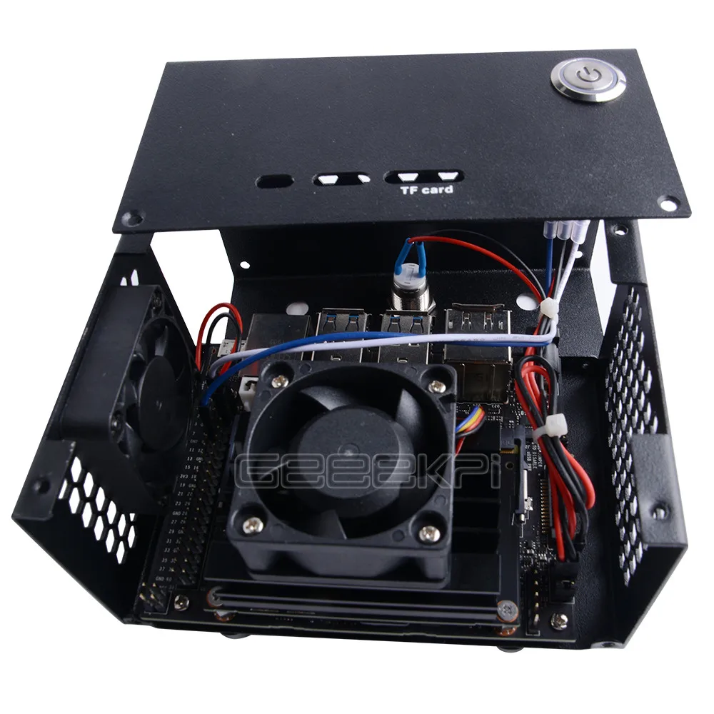 GeeekPi алюминиевый корпус Корпус для NVIDIA Jetson Nano разработчик с тихим вентилятором 4010