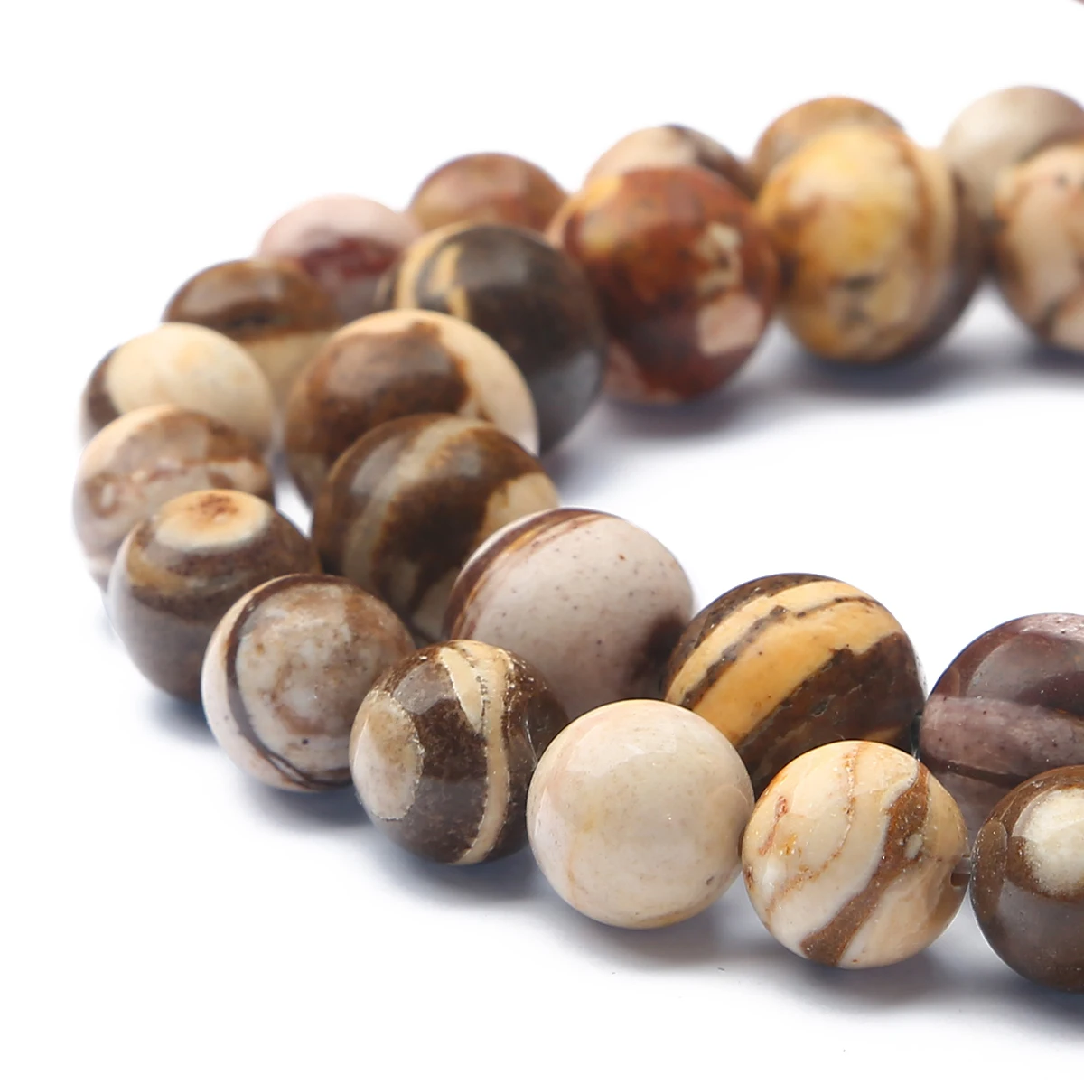 Натуральная австралийская камень &quotЗебра&quot бусины для ожерелий и браслетов