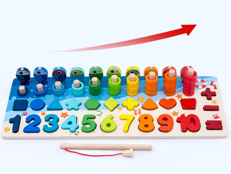 Монтессори Развивающие деревянные игрушки Дети занятая доска математическая