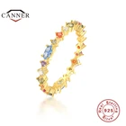 Автоклав 925 стерлингового серебра креативные красочные циркониевое цветочное очаровательные Модные кольца для женщин, позолоченные кольца ювелирные изделия anillos mujer