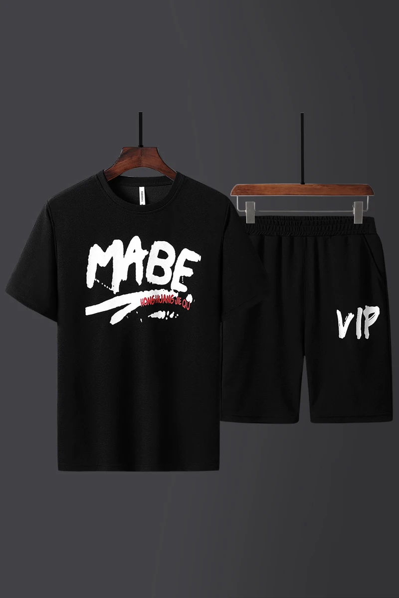 

2021Men's Tracksuit Summer Clothes Sportswear Two Piece Set T Shirt Shorts Brand Track Clothing Male Sweatsuit Jogging suit for