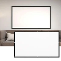 80 inch portable projector screen hd 169 frameless video projection screen foldable wall mounted for home theater office movies
