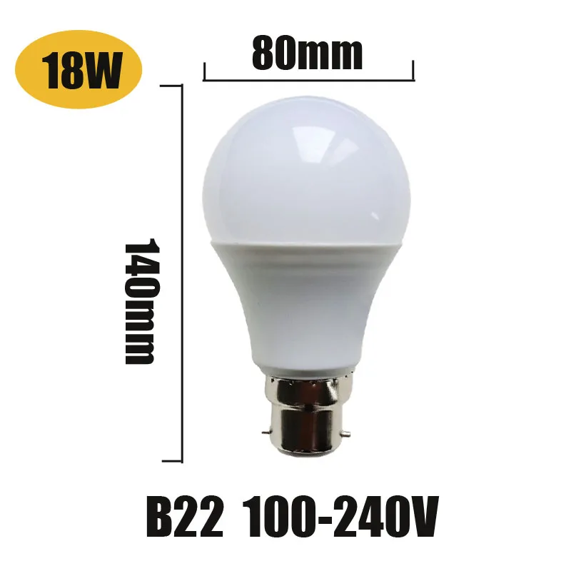 18W B22 100-240V5pcs 5 шт.; ; детское нижнее белье светодиодный светильник SMD 2835 3 Вт, 5 Вт, 7 Вт, 9 Вт, 12 Вт, 15 Вт, 18 Вт, светодиодный лампы 110V 220V 230V 240V светодиодный B22 холодный белый теплое белое светодиодное освещение - Испускаемый цвет: 18W B22 100-240V5pcs