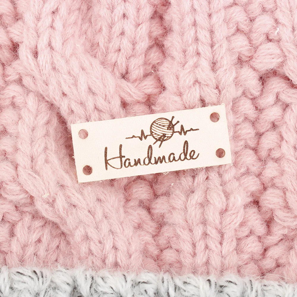 

Leather Tags, Personalized Tags, Knit Labels, Custom Name, Handmade, Personalized Name, Name Tags (PB2363)