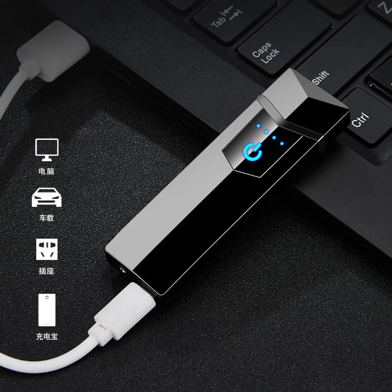 2019 новый дизайн usb зарядка сенсорного экрана электронная сигарета зажигалка