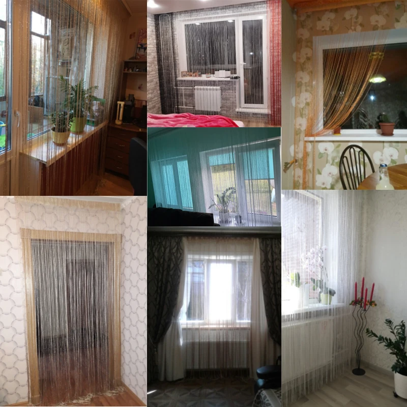 16 цветов Бусины Шторы, дверь, окно перегородка для гостиной шторы балдахин вечерние свадебные украшения