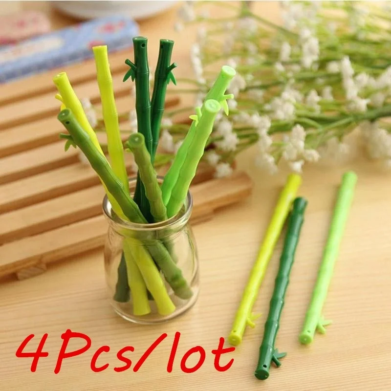 

Cute Kawaii Plastic Gel Pen Creative Bamboo Marker Pens For Kids Writing Gift School Supplies