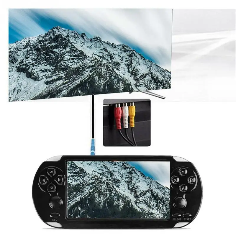 Портативная игровая консоль 4," 5" lcd X6 X9 plus двойной рокер 8G ретро-плеер видео MP5 TF карта для игр GBA/NES 1000