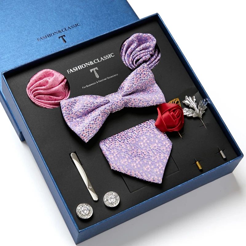 

Новейший дизайн, Заводская распродажа, праздничный подарок, галстук, носовой платок, карманные квадраты, набор запонок, галстук-бабочка, гал...