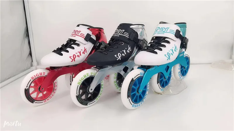 Углеродное волокно встроенные скоростные коньки Patines 3 4 колеса профессиональная гоночная обувь для марафона асфальта наземного дорожного катания 85A30-45