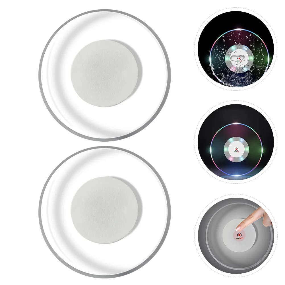 

2pcs Glowing Coaster Cup Cocktail Coaster Sticker Bar Club Light Coaster