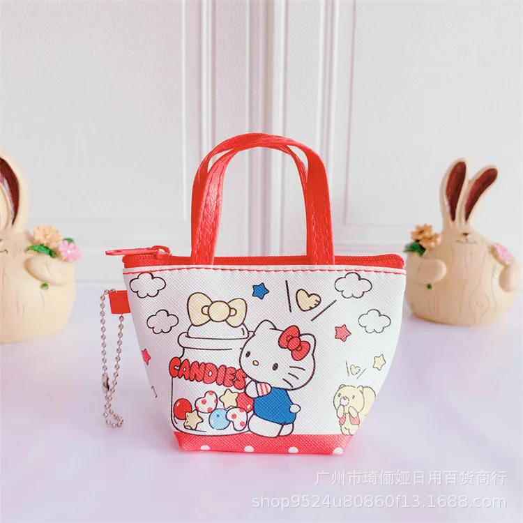Sanrio клатч Hello Kitty мультяшный Кошелек для монет на молнии Детский кошелек мелодии |