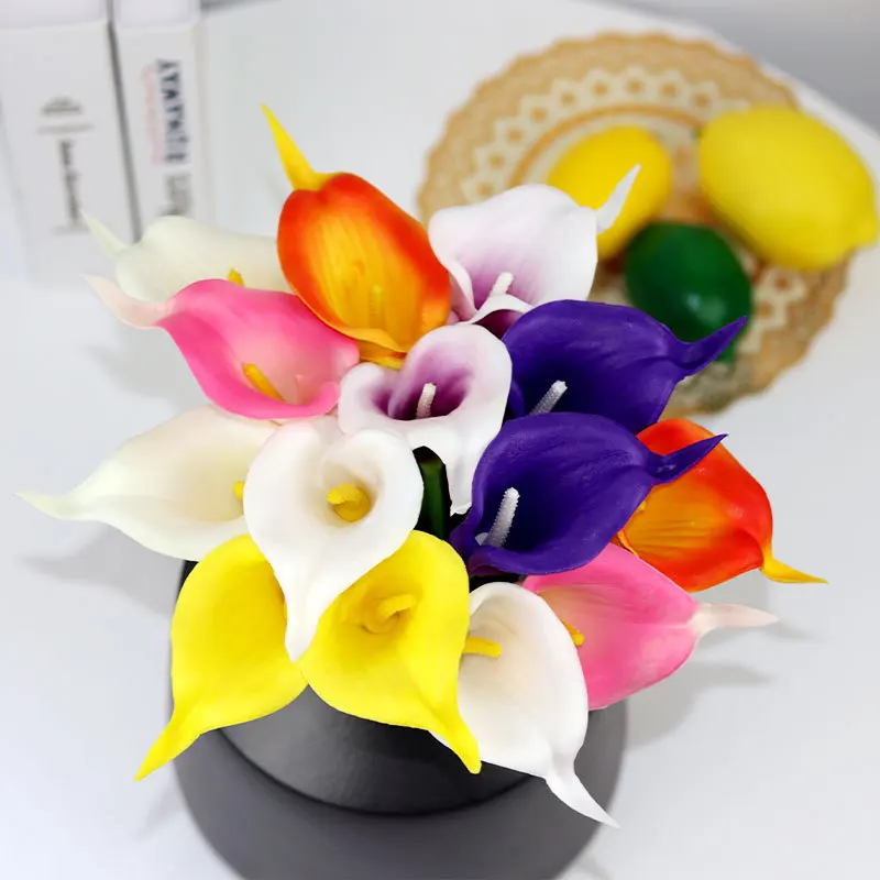 Искусственные цветы Calla Lily 10 шт. высокое качество свадебное украшение для дома