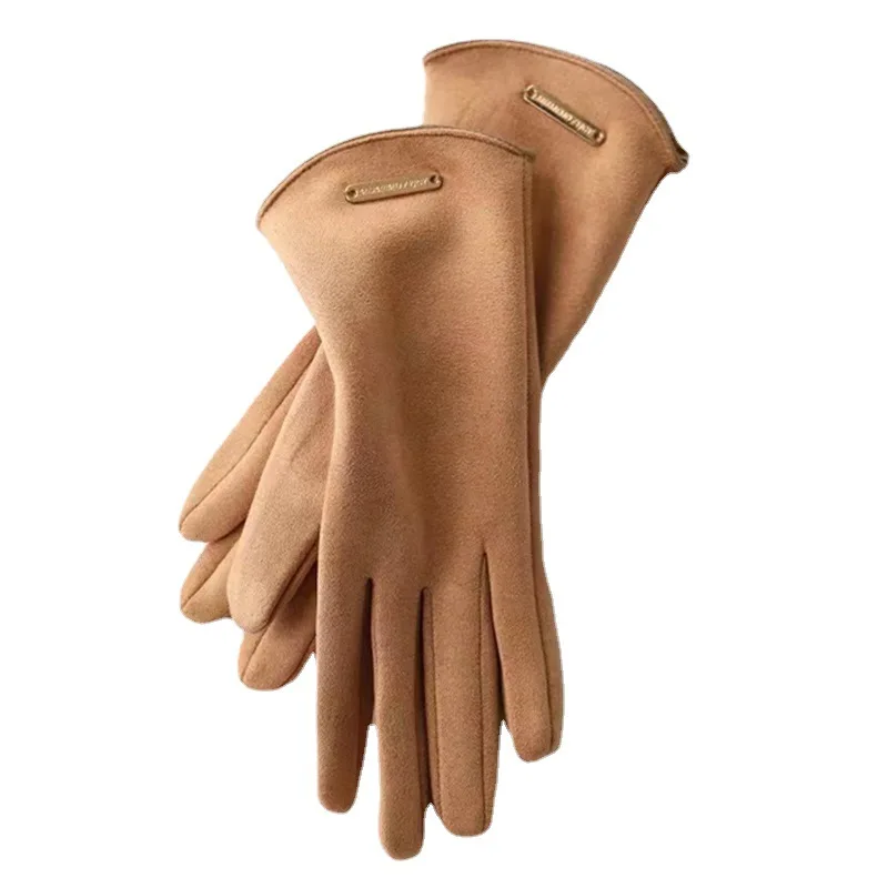 

Winter Gloves Women's Fashion Elegant Touch Screen Cycling Windproof Internal Plush Keep Warm Catch Thicken Motorcycle Gloves
