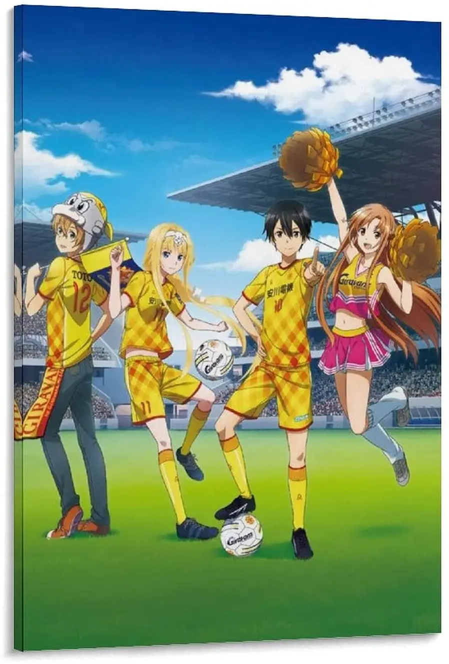 С рисунком из аниме мастера меча онлайн Футбол плакат декоративной живописи