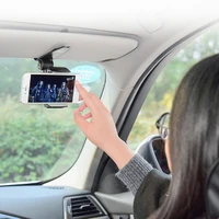 universal car sun visor phone holder 360 degree rotation automobiles navigation mount stand clip mobile phone bracket accessory