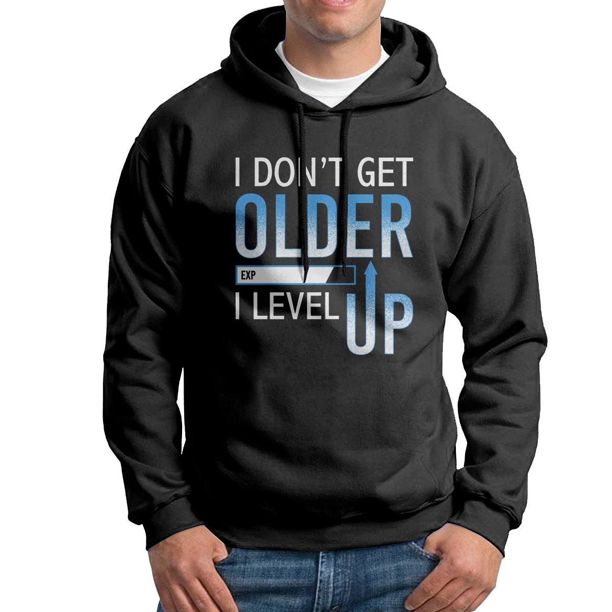 

Men I Don't Get Older I Level Up Gamer Birthday Hoodies Streetwear Purified Cotton Hooded Sweatshirt Funny Hoodie Shirt