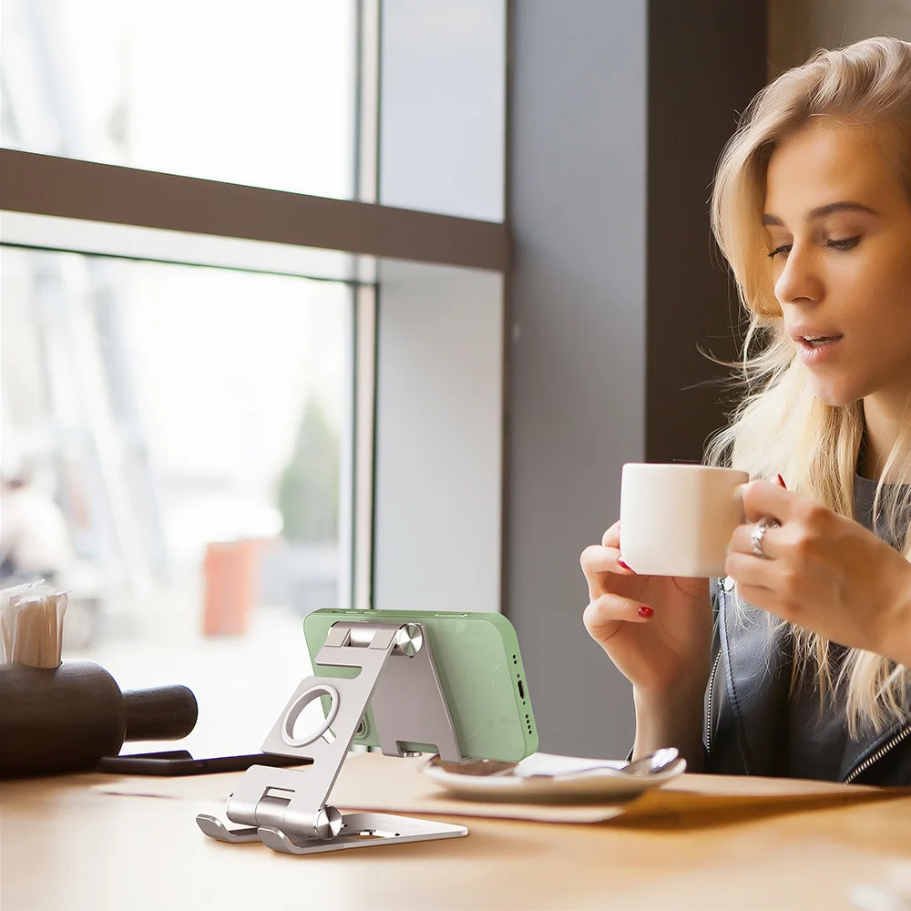 blitzwolf bw ts4 3 in 1 tabletphone metal holder portable foldable desktop stand tablet mobile phone holder for live streaming free global shipping