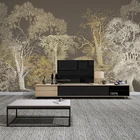 Настенные обои на заказ, современный минималистский рельефный 3d-фон для гостиной, спальни, леса, рельефные обои