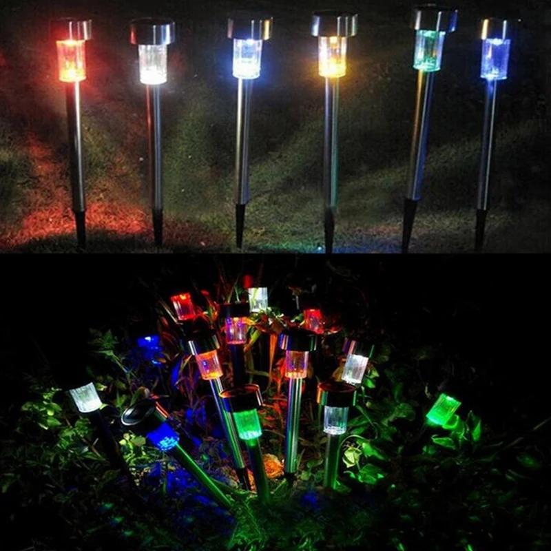 

5PCS LED Solar Plug-in Light Outdoor Solar Garden Light Solar Lawn Light RGB Small Tube Light