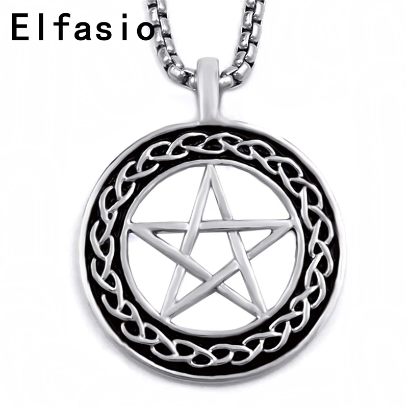 Мужские кельтский с пятиугольной звездой талисман подвеска Цепочки и ожерелья