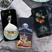 trippy art aesthetic space astronaut phone case for iphone 13 12 11 mini pro xs max 8 7 6 6s plus x 5s se 2020 xr