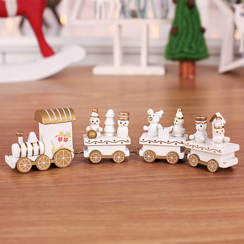 

Wooden Painted Small Train Decoration Home Christmas Decoration Desk Decoration 2020 Childrens Merry Christmas
