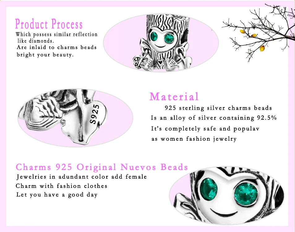 New Fashion Trend Luxury Charm diy 925 Sterling Silver Beads Fit Charm Bracelet DIY Silver 925 Originality Beads Jewelry Making