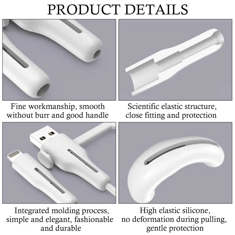

For iPhone Data Line Protector Cable Protector Soft Silicone Cover For iPhone USB Charger Cable Protector Wire Winder