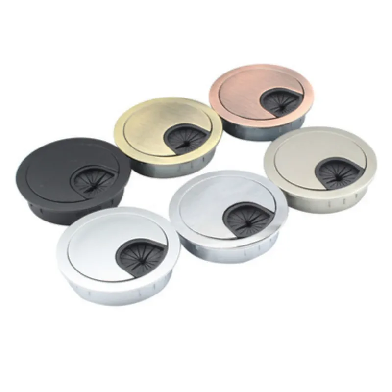 

High-grade zinc alloy threading box Computer desktop multi-function wiring box Round thread hole cover threading hole hardware
