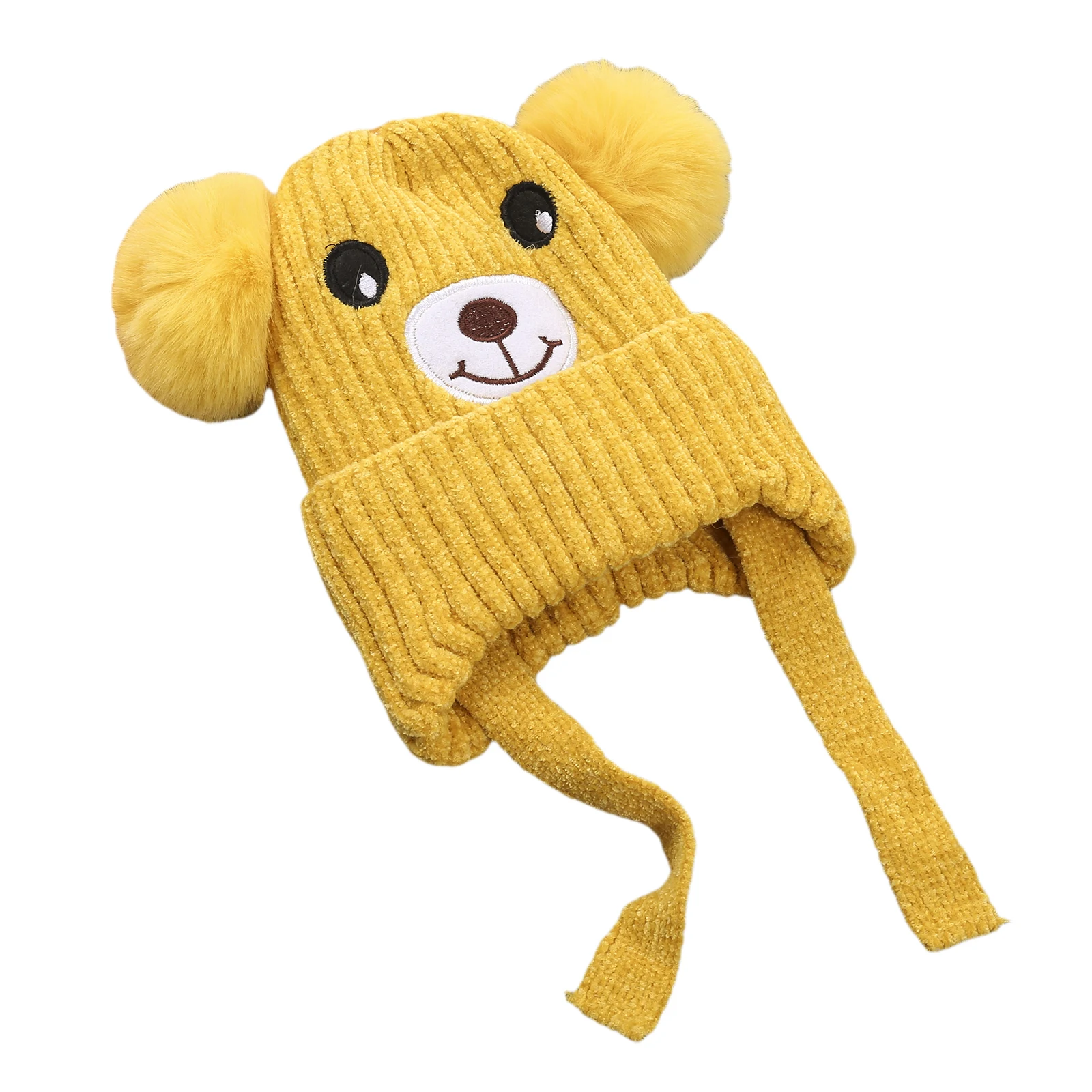 Вязаная шапка для новорожденных девочек и мальчиков детская теплая зимняя с