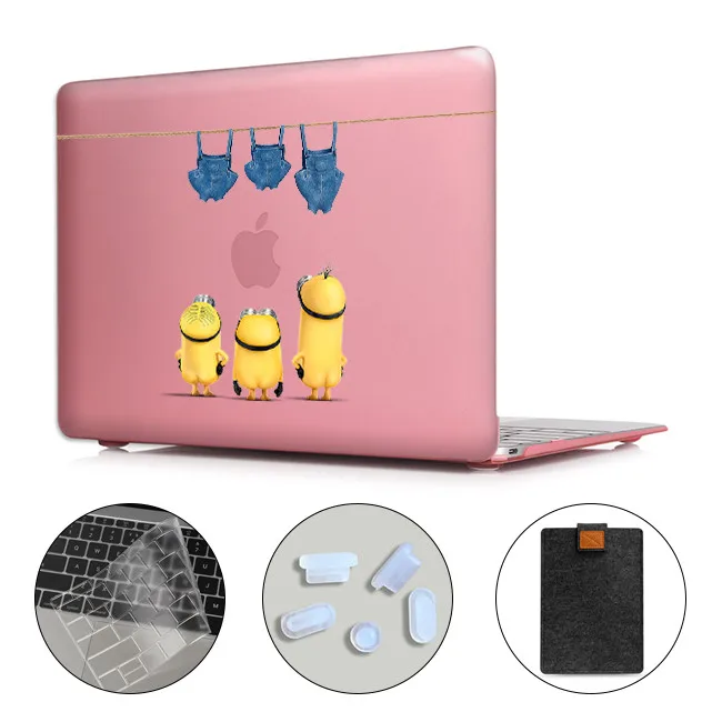 Чехол для ноутбука MTT с мультипликационным принтом для Macbook Air 11 13 Pro 13 15 Touch Bar PC, Жесткий Чехол 12 дюймов retina 13,3 15,4 дюймов, сумка для ноутбука - Цвет: MAC04