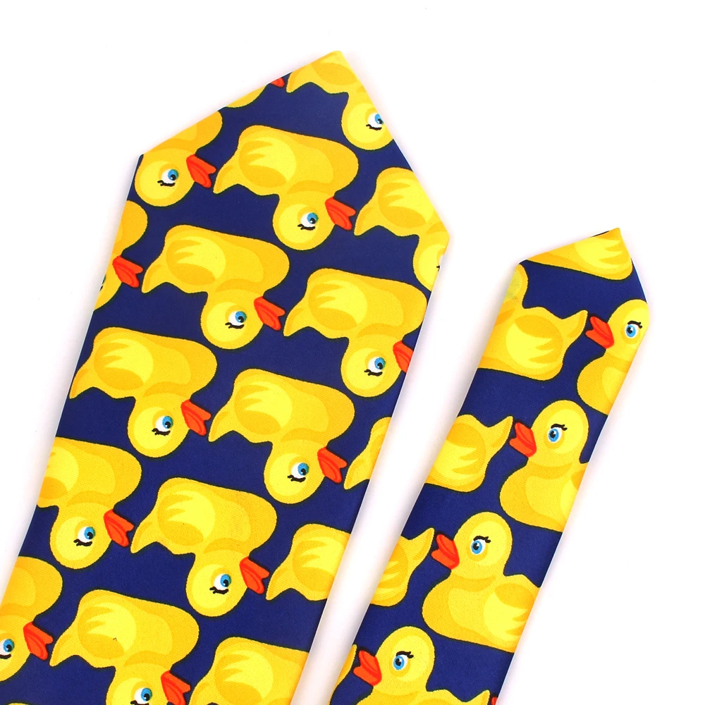 Галстуки с мультяшным принтом для мужчин и женщин повседневные Костюмы забавный