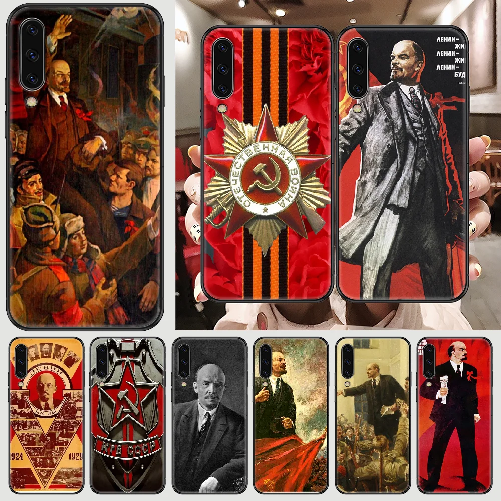 Чехол Lenin с флагом Советского Союза для телефона Samsung Galaxy A 3 5 7 8 10 20 21 30 40 50 51 70 71 E S 2016