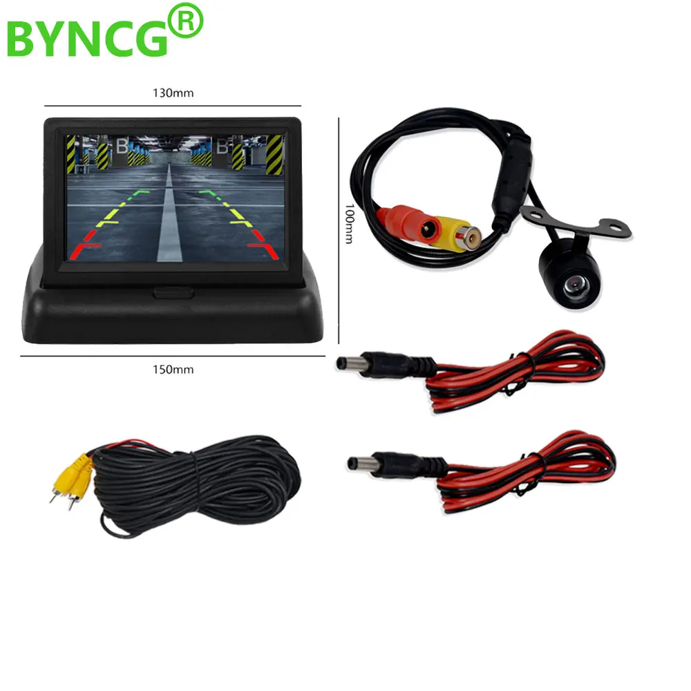 Парковочный монитор для зеркала заднего вида автомобиля 4 3 дюйма система