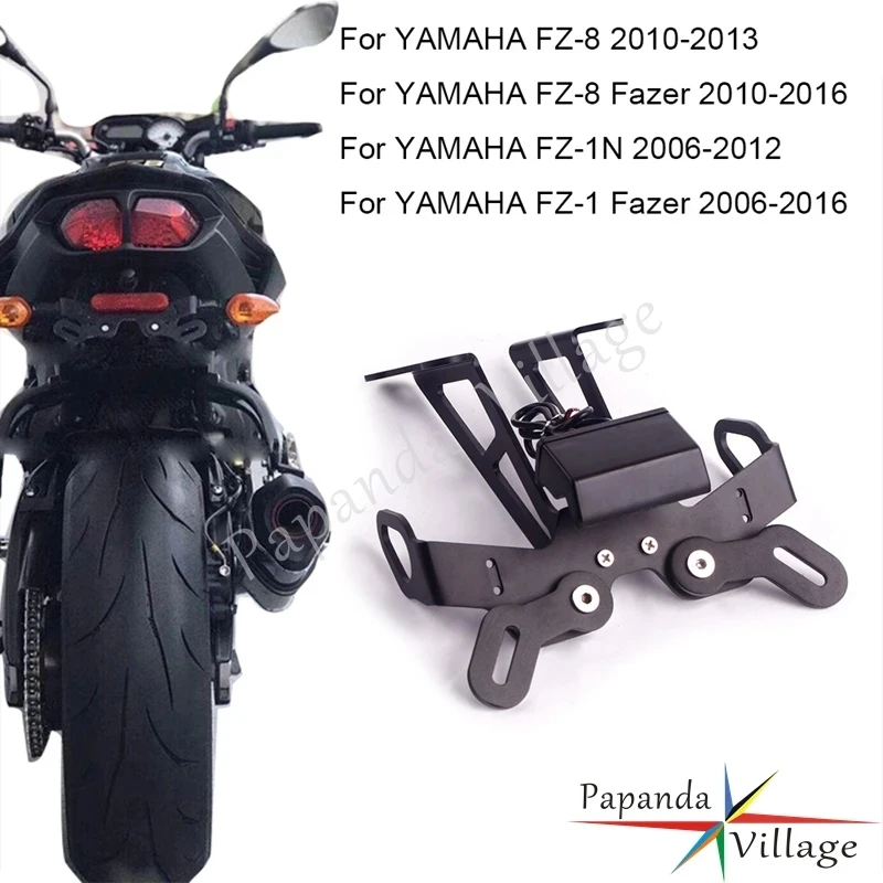 

LED License Plate Light Bracket Fender Eliminator Registration Frame Holder Kit for YAMAHA FZ-8 Fazer 2010-2016 FZ-1 FZ-1N 06-16